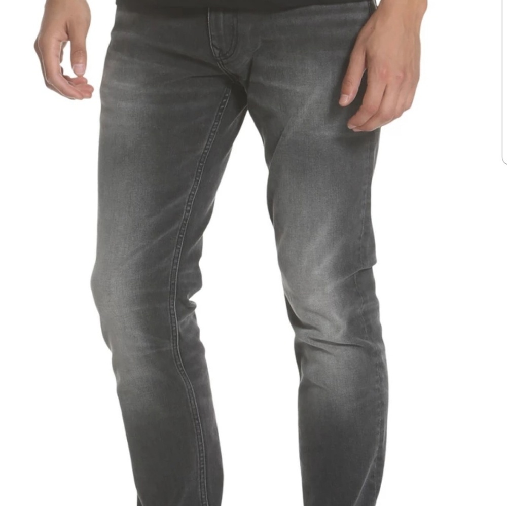 NEW Vigoss Mick Slim Black Grey Jeans with Fading